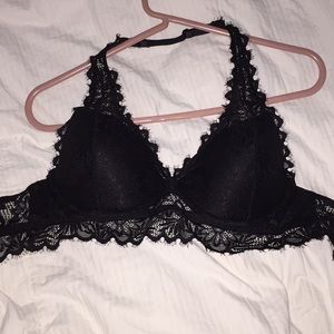 PINK lace halter bra